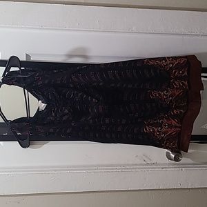 Black & Orange cute Ladies Dress. Size Small